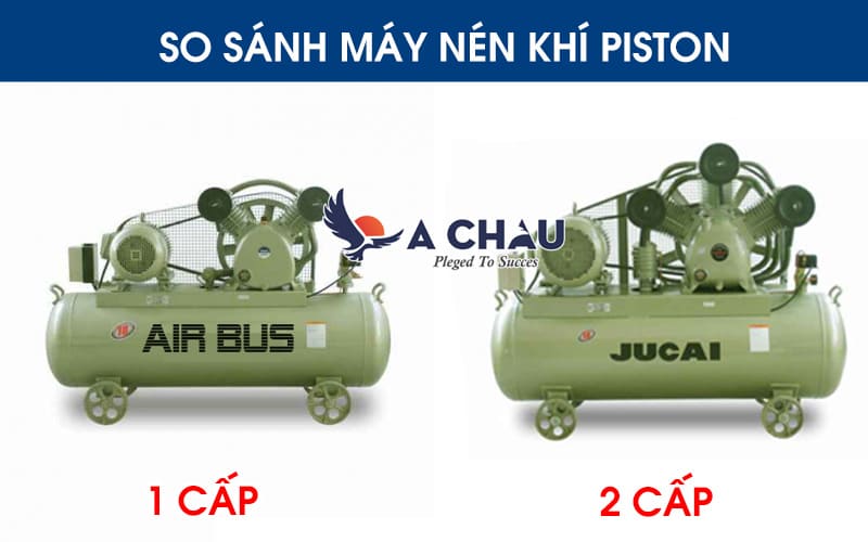  Máy nén khí Piston một cấp so với hai cấp