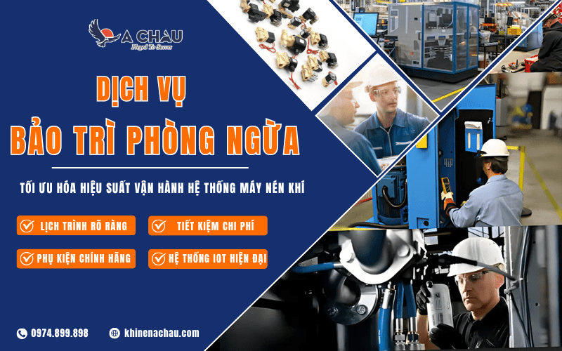  Bảo trì phòng ngừa máy nén khí công nghiệp
