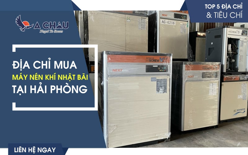 Địa chỉ mua máy nén khí Nhật bãi tại Hải Phòng