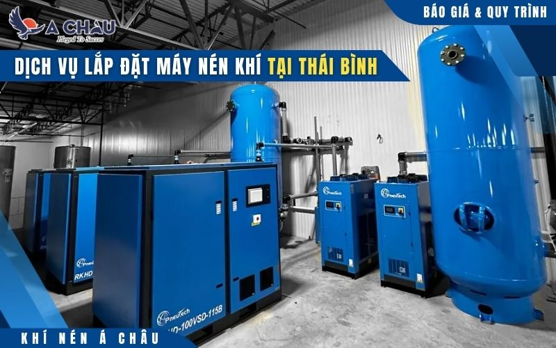 Dịch vụ lắp đặt máy nén khí tại Thái Bình uy tín