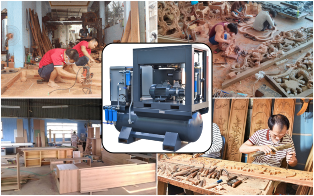  Top 7 máy nén khí giá rẻ, chất lượng chuyên dùng cho xưởng gỗ quy mô nhỏ